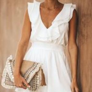 Moonshine Ruffle Romper - Small